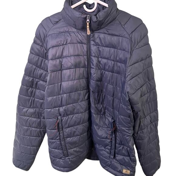 ZeroXposure Quilted puffer jacket Mens Lg Deep Navy lightweight wind resistant - Picture 1 of 8
